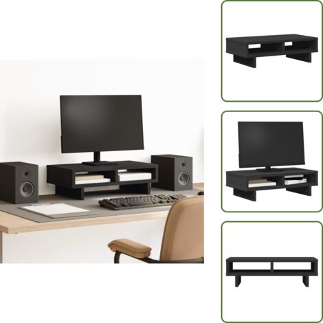 vidaXL Monitorständer Schwarz 50x27x15 cm Holzwerkstoff