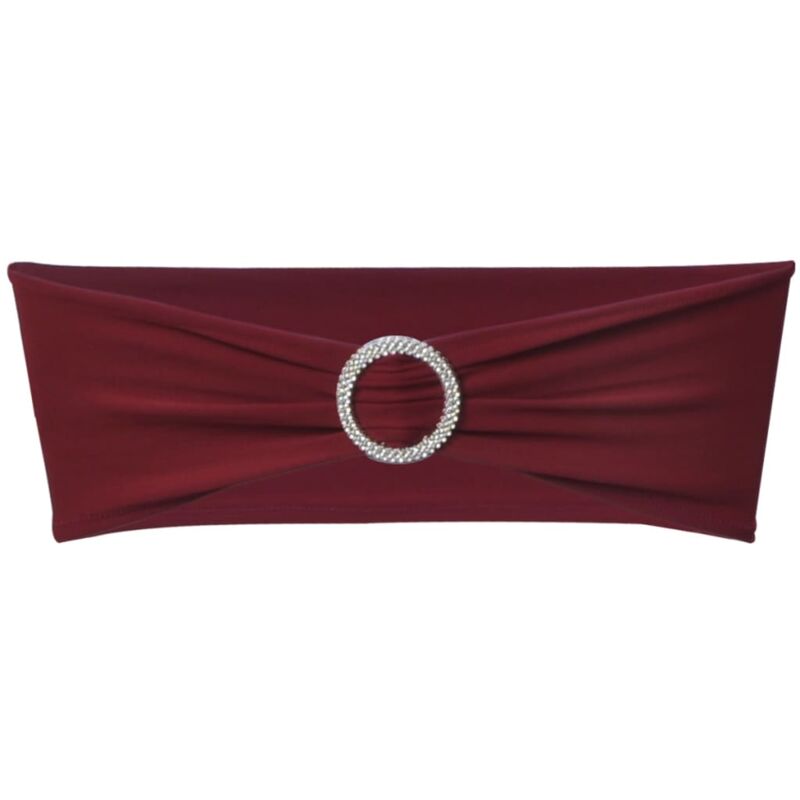 

Moño Decorativo Elástico para Sillas con Hebilla 25 Unidades Burdeos - Rojo - Vidaxl