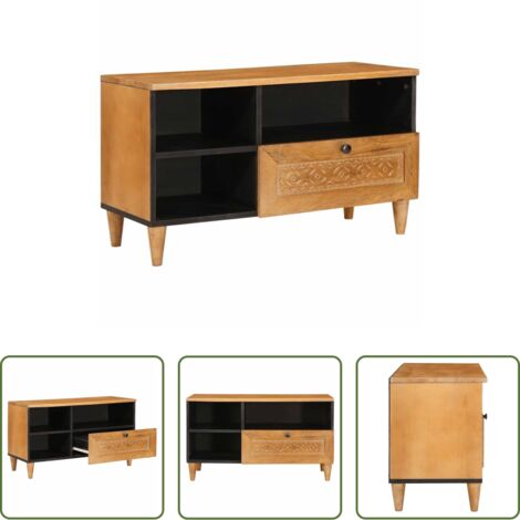 vidaXL Montaggio a parete -  Unità TV Marrone Chiaro 80 x 33 x 46 cm Legno multistrato