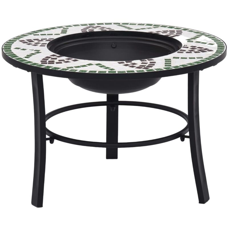 Feuerstelle Mosaik Keramik Grün 68 Cm Vidaxl