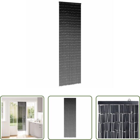 vidaXL Mosquitera de bambú -  Cortina para puerta insectos gris claro 56x185cm bambú