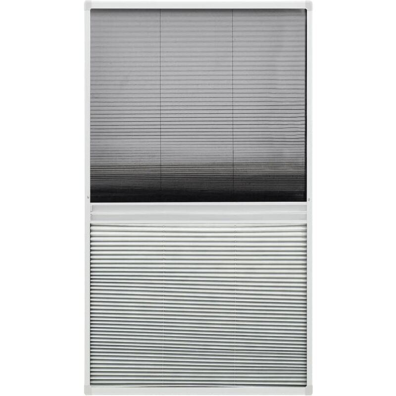 

vidaXL Mosquitera plisada para ventanas aluminio con sombra 60x160 cm - Blanco