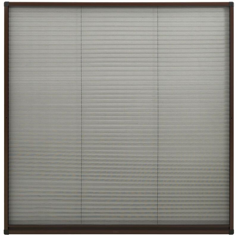 

Mosquitera plisada para ventanas aluminio marrón 120x120 cm - Marrón - Vidaxl