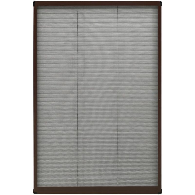 

Mosquitera plisada para ventanas aluminio marrón 60x160 cm - Marrón - Vidaxl