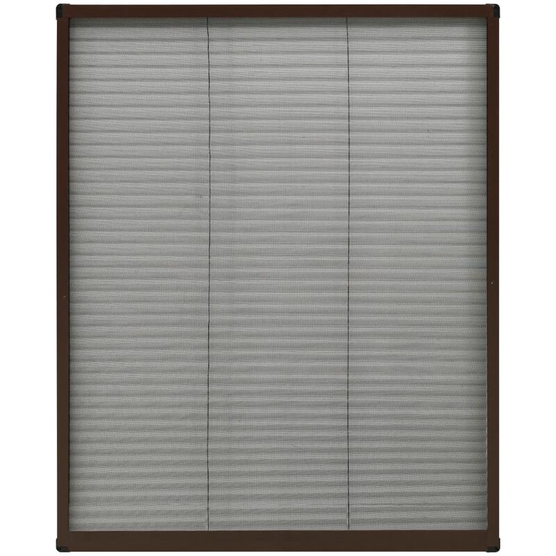 

Mosquitera plisada para ventanas aluminio marrón 80x100 cm - Marrón - Vidaxl