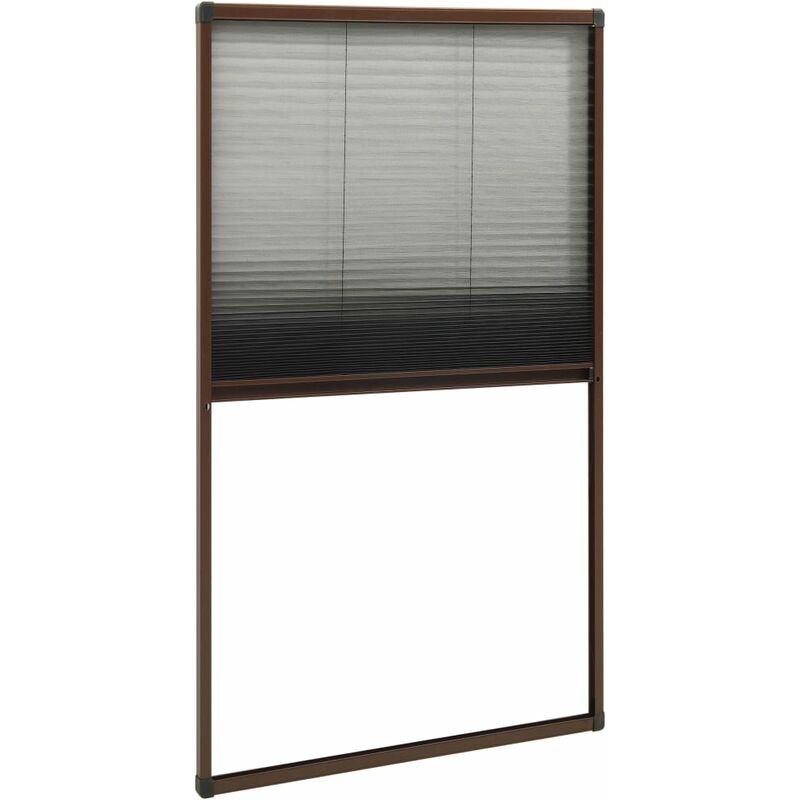 

Mosquitera plisada para ventanas aluminio marrón 80x160 cm - Marrón - Vidaxl