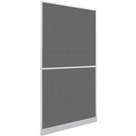 Vidaxl – Moustiquaire blanche à charnière pour portes 120 x 240 cm – Cadre en aluminium – Maille en fibre de verre résistante aux UV – Réglable et facile à assembler