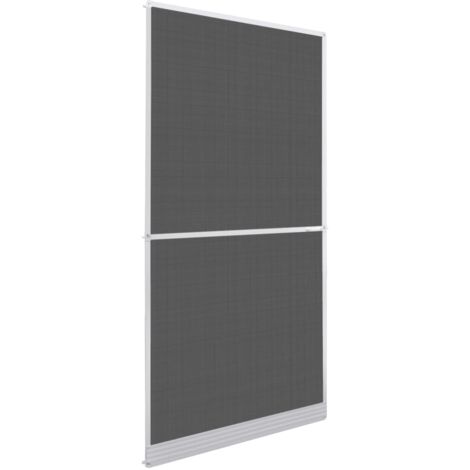 Vidaxl – Moustiquaire de fenêtre 100 x 215 cm – Cadre en aluminium – Maille en fibre de verre – Réglable pour portes blanches