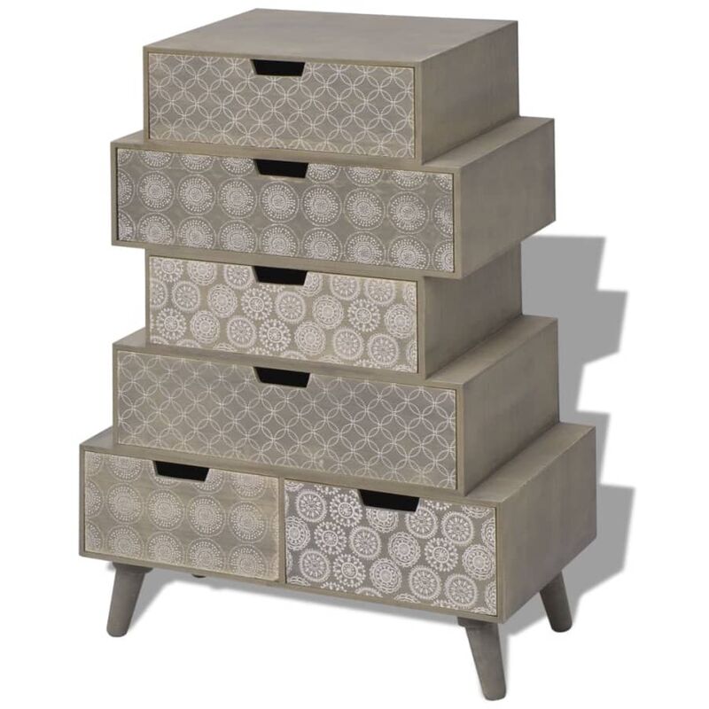 

Mueble auxiliar con 6 cajones gris - Gris - Vidaxl
