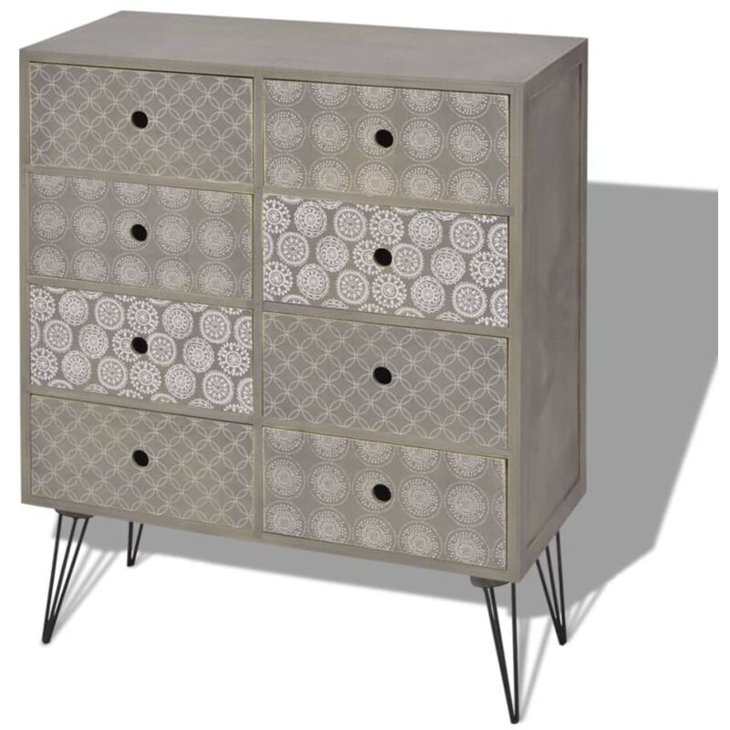 

Mueble auxiliar con 8 cajones gris - Gris - Vidaxl