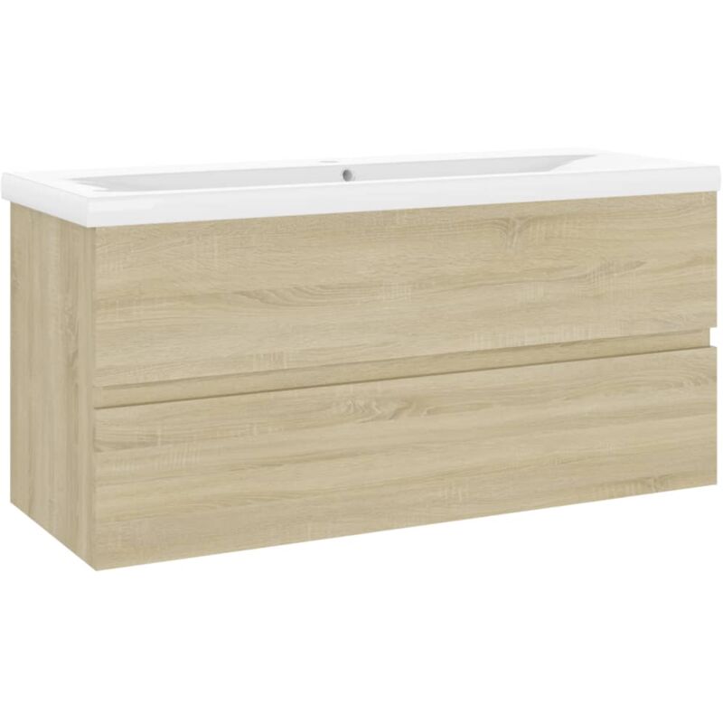 

Mueble con lavabo aglomerado roble Sonoma - Marrón - Vidaxl