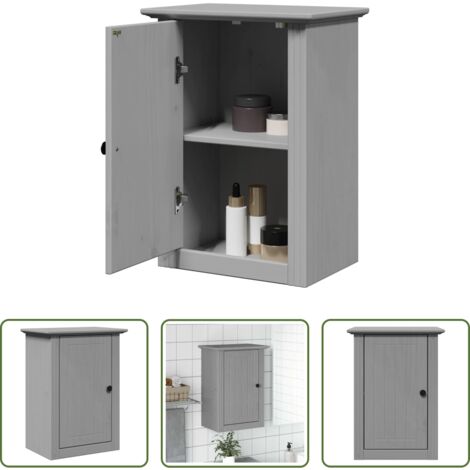 vidaXL Mueble de baño -  Armario de pared para baño BODO gris 44x30x60 cm