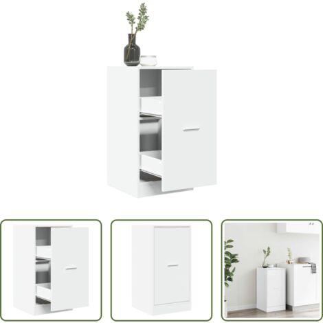 vidaXL Mueble de boticario -  Armario botiquín madera de ingeniería blanco 40x41x77,5 cm
