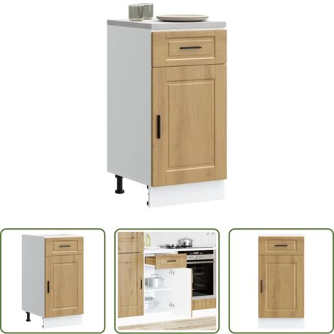 vidaXL Mueble de cocina -  Mueble bajo de cocina porto roble artesano madera reconstituida