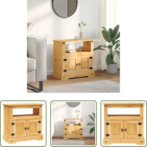 vidaXL Mueble de madera -  Mueble para TV Corona Range de pino mexicano 80x43x78 cm