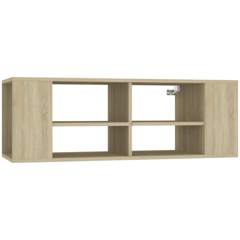 

Mueble de pared de TV aglomerado color roble Sonoma 102x35x35cm - Marrón - Vidaxl