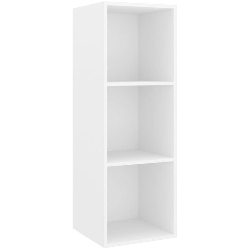 

vidaXL Mueble de pared para TV aglomerado blanco 37x37x107 cm - Blanco