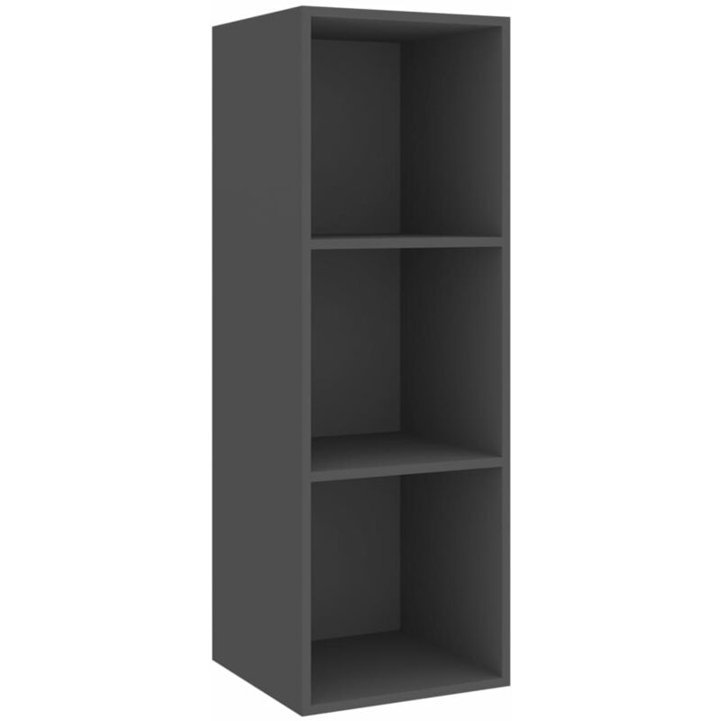 

vidaXL Mueble de pared para TV aglomerado gris 37x37x107 cm - Gris