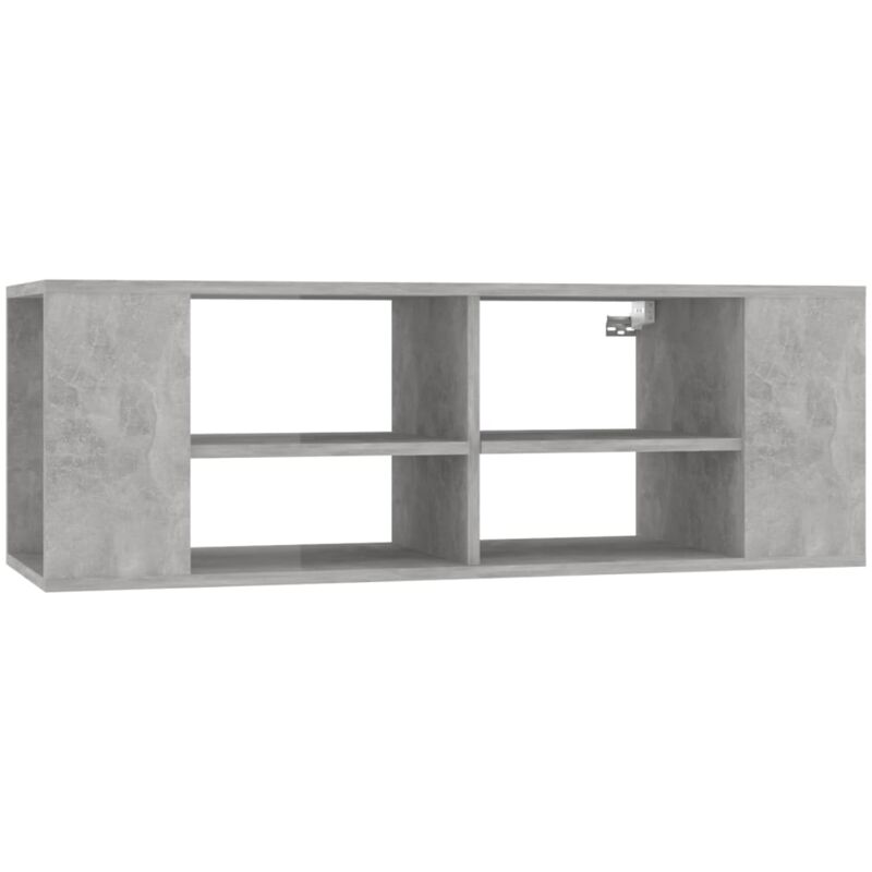 

vidaXL Mueble de pared para TV aglomerado gris hormigón 102x35x35 cm - Gris