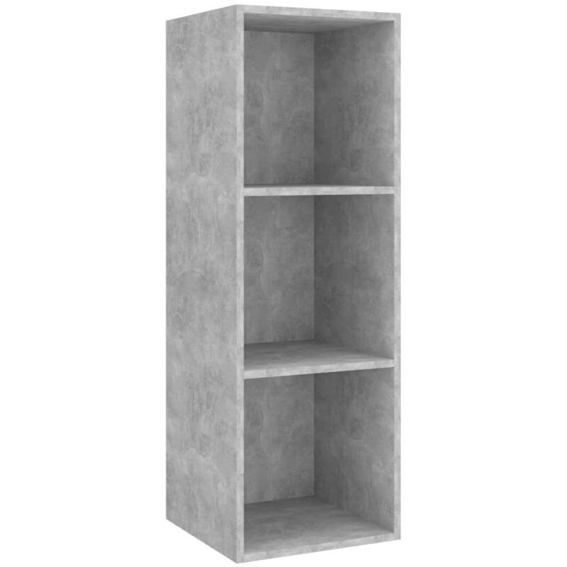 

vidaXL Mueble de pared para TV aglomerado gris hormigón 37x37x107 cm - Gris