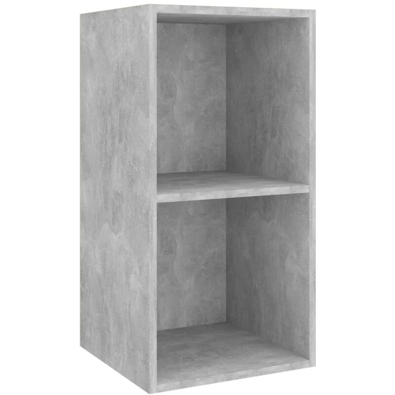 

Mueble de pared para TV aglomerado gris hormigón 37x37x72 cm - Gris - Vidaxl