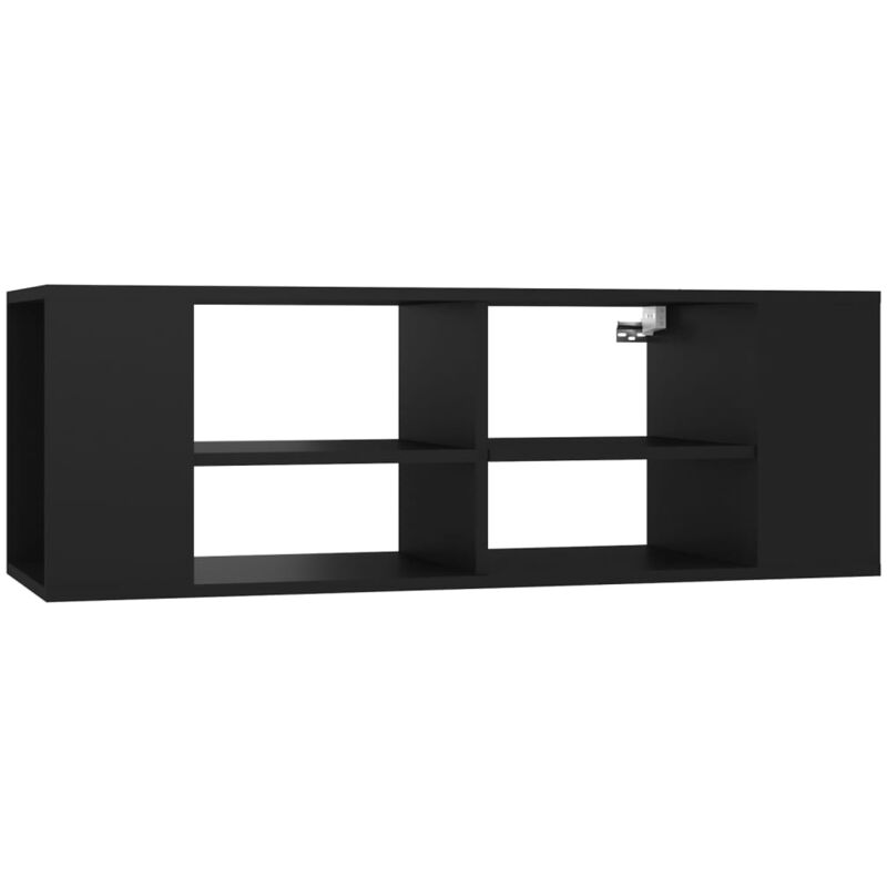 

Mueble de pared para TV aglomerado negro 102x35x35 cm - Negro - Vidaxl