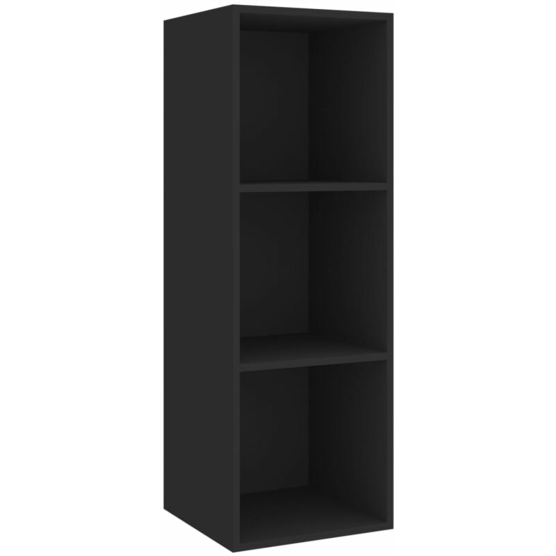

Mueble de pared para TV aglomerado negro 37x37x107 cm - Negro - Vidaxl