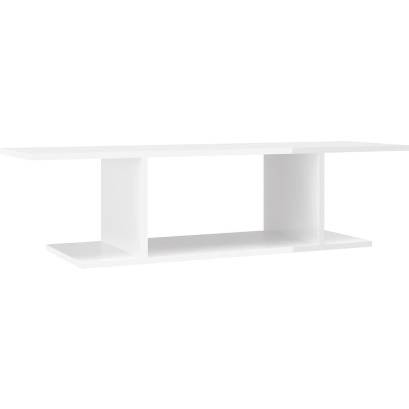

vidaXL Mueble de pared para TV blanco brillante 103x30x26,5 cm - Blanco