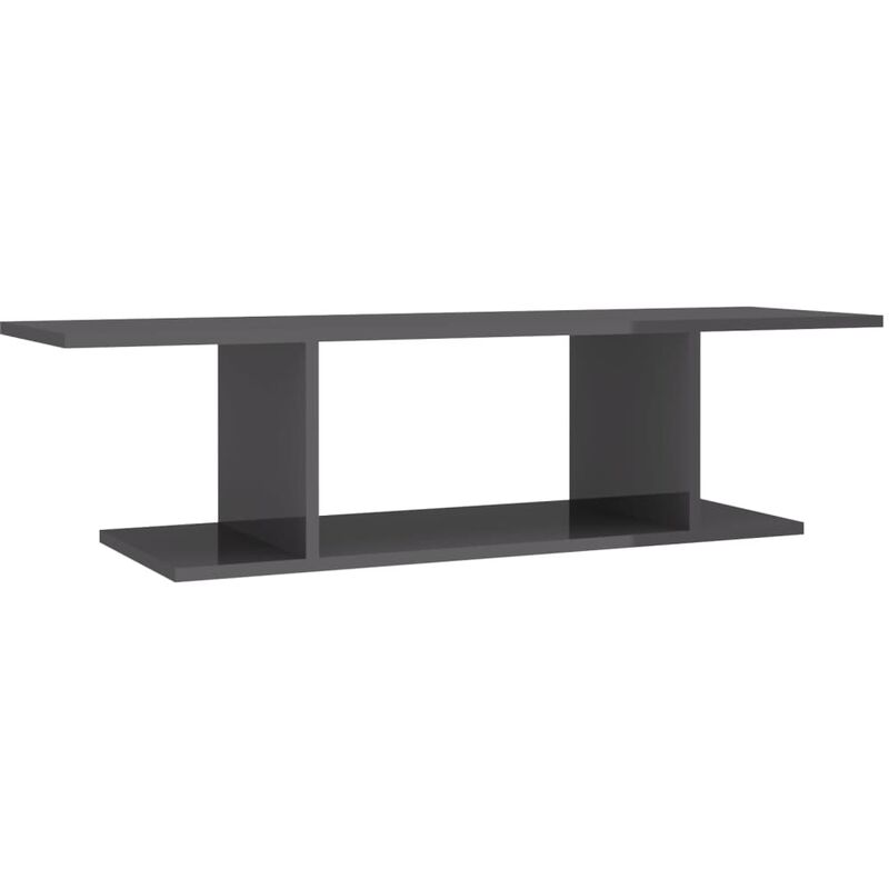 

Mueble de pared para TV gris con brillo 103x30x26,5 cm - Gris - Vidaxl