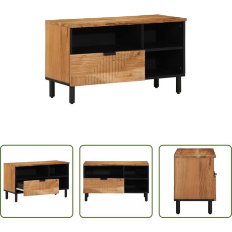 vidaXL Mueble de pared -  Unidades de TV Madera de Acacia Sólida Madera contrachapada