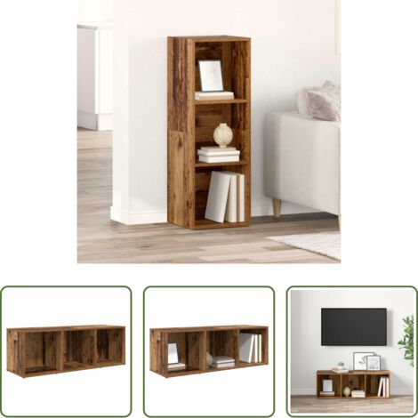 vidaXL Mueble de sala -  Conjunto de mueble de TV Marrón 72 x 35 x 37 cm