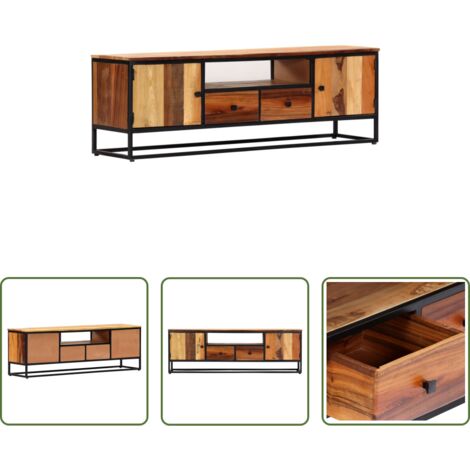 vidaXL Mueble de salón -  Mueble para TV de madera maciza reciclada 120x30x40 cm