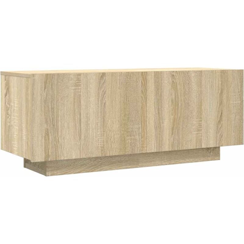 

Mueble de TV aglomerado color roble Sonoma 100x35x40 cm - Marrón - Vidaxl