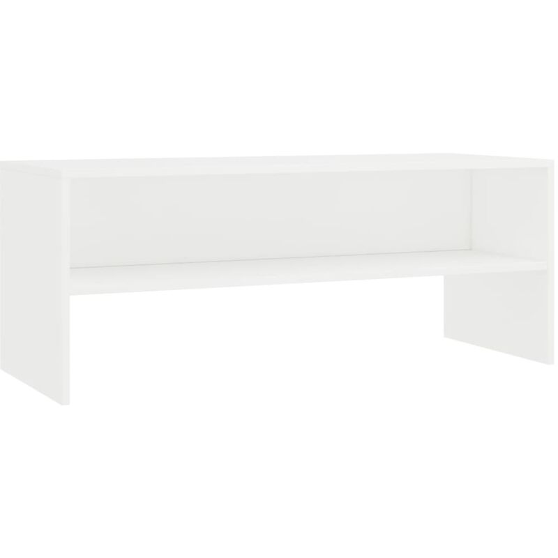 

Mueble de TV Aglomerado Blanco 100x40x40 cm - Blanco - Vidaxl