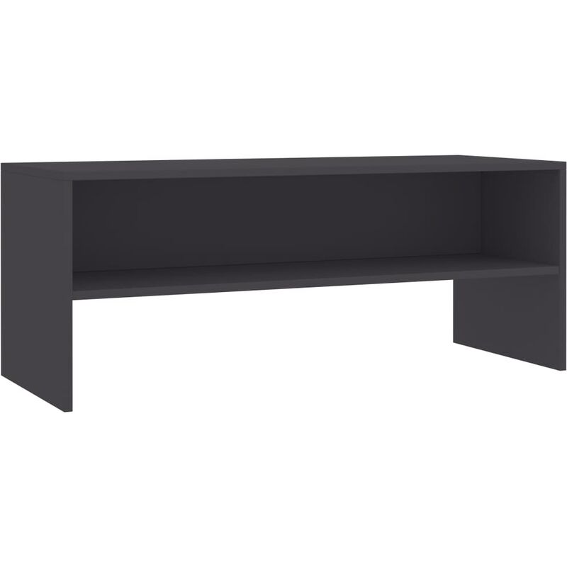 

vidaXL Mueble de TV Aglomerado Gris 100x40x40 cm - Gris