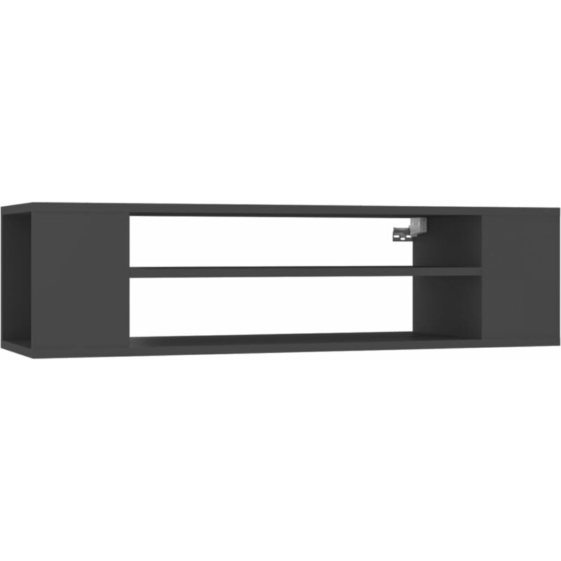 

Mueble de TV colgante aglomerado gris 100x30x26,5 cm - Gris - Vidaxl