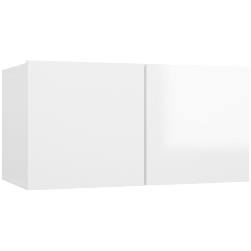 

vidaXL Mueble de TV colgante blanco brillante 60x30x30 cm - Blanco