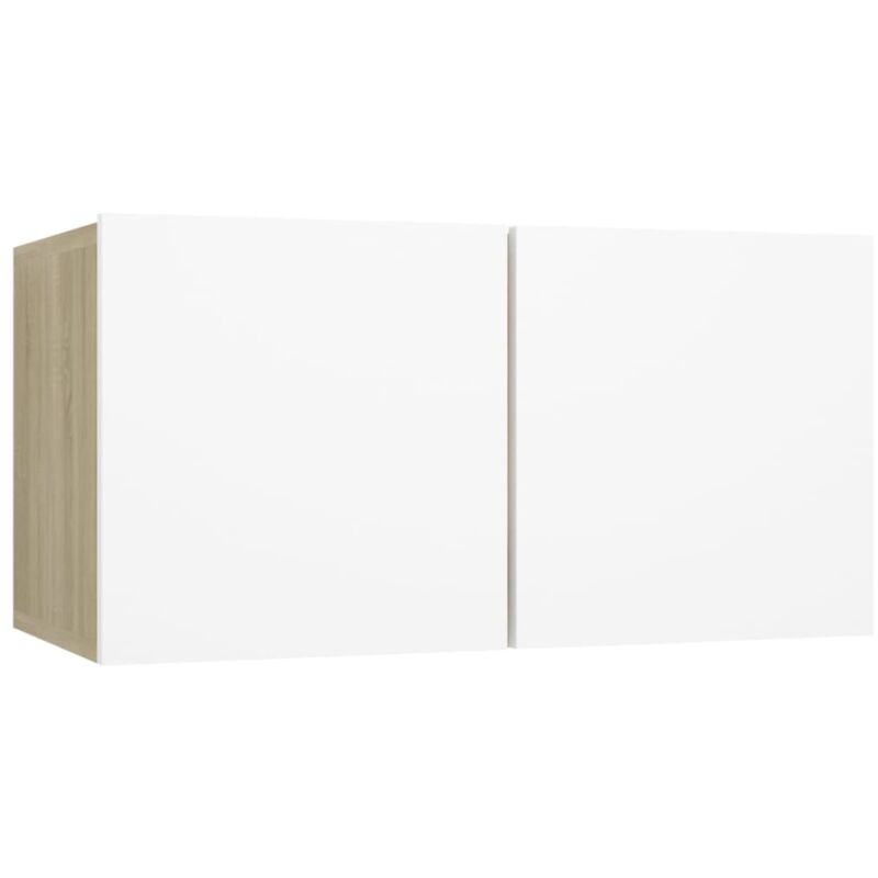 

Vidaxl - Mueble de TV colgante blanco roble Sonoma 60x30x30 cm - Blanco