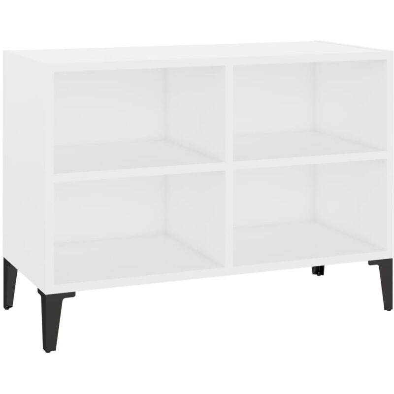 

Mueble de TV con patas de metal blanco 69,5x30x50 cm - Blanco - Vidaxl