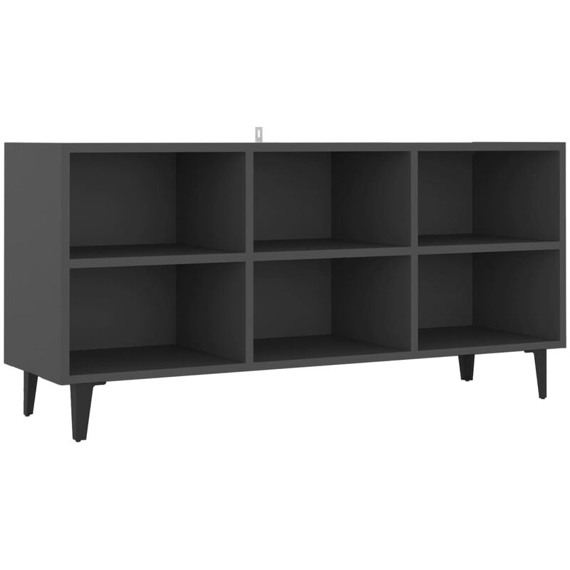 

Vidaxl - Mueble de TV con patas de metal gris 103,5x30x50 cm - Gris