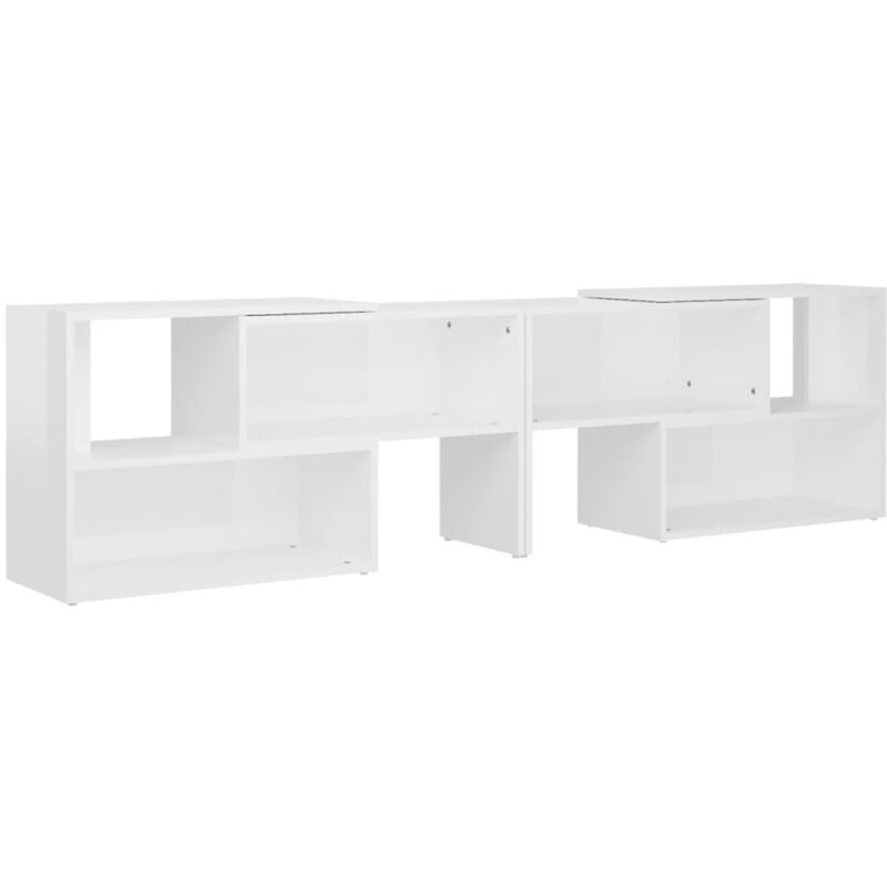 

Mueble de TV de aglomerado blanco brillante 149x30x52 cm - Blanco - Vidaxl