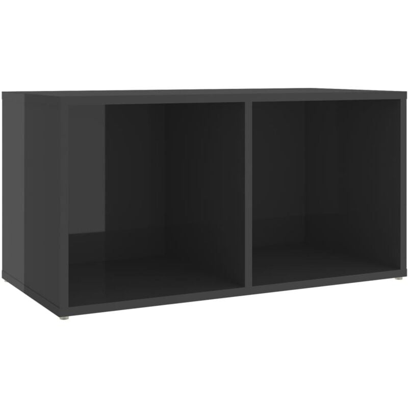 

Vidaxl - Mueble de TV de aglomerado gris brillante 72x35x36,5 cm - Gris