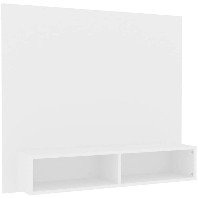 

Mueble de TV de pared aglomerado blanco 102x23,5x90 cm - Blanco - Vidaxl