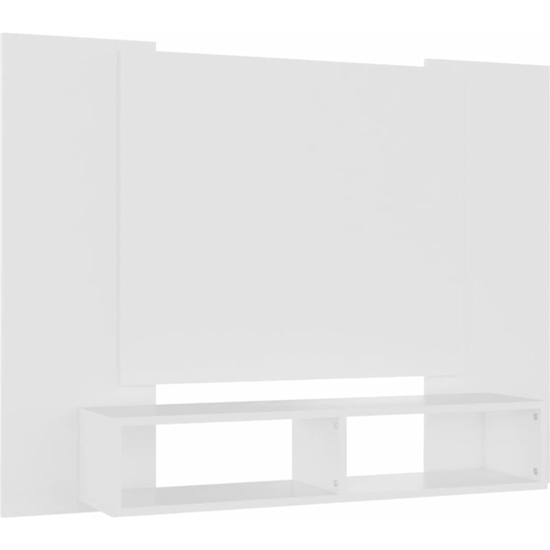 

vidaXL Mueble de TV de pared aglomerado blanco 120x23,5x90 cm - Blanco