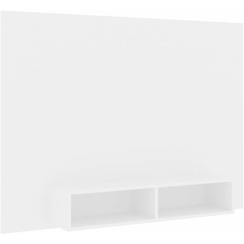 

vidaXL Mueble de TV de pared aglomerado blanco 135x23,5x90 cm - Blanco