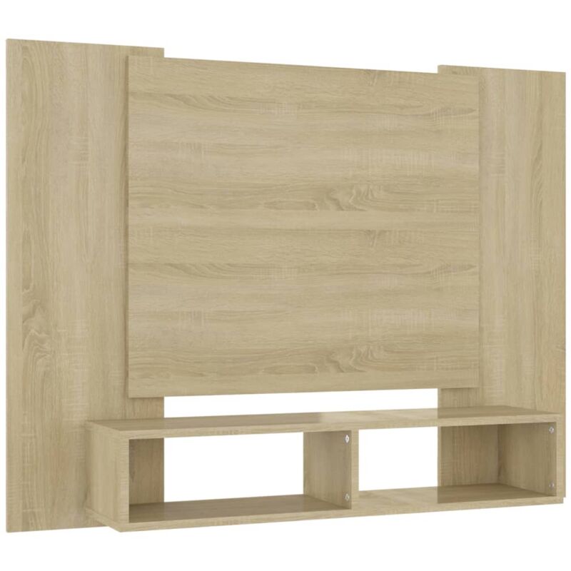 

Mueble de TV de pared aglomerado color roble 120x23,5x90 cm - Marrón - Vidaxl