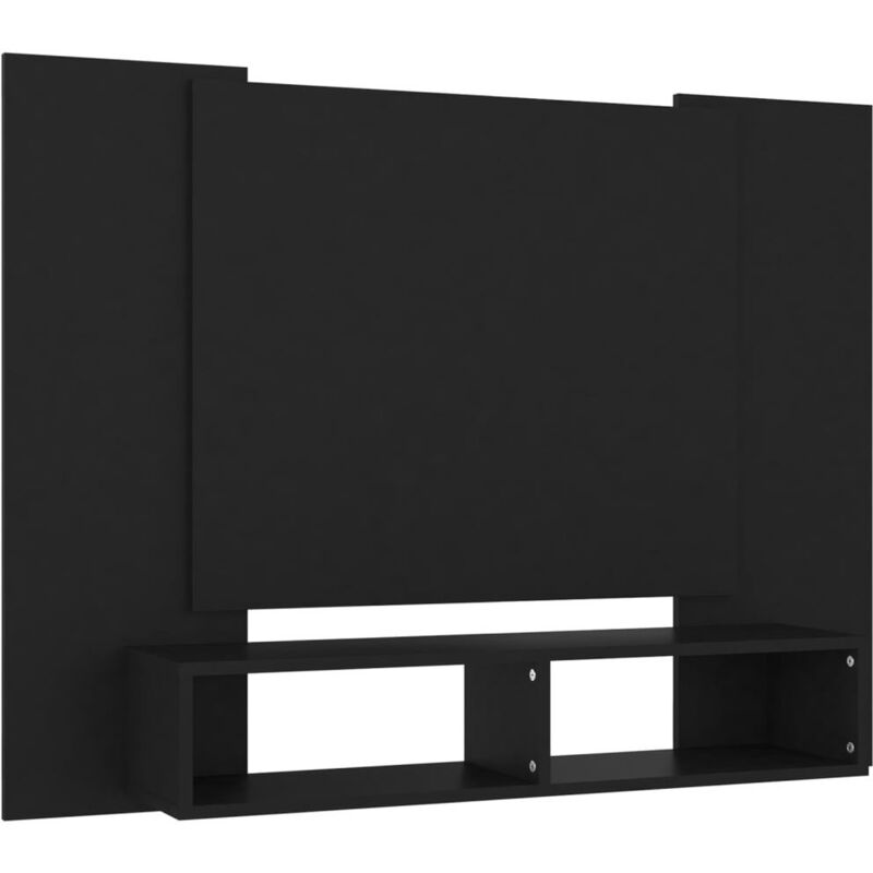 

Mueble de TV de pared aglomerado negro 120x23,5x90 cm - Negro - Vidaxl