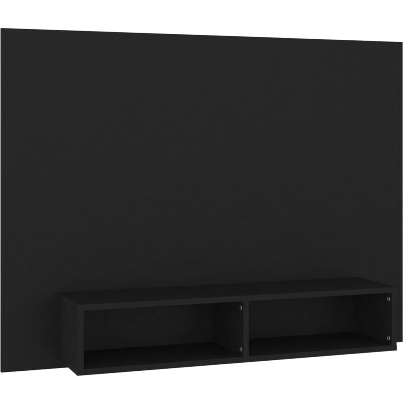 

Mueble de TV de pared aglomerado negro 120x23,5x90 cm - Negro - Vidaxl