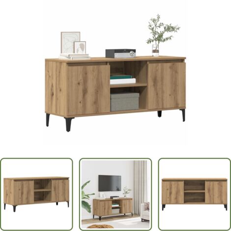 vidaXL Mueble de TV -  Mueble para TV madera de ingeniería roble artisan 102x35x50 cm
