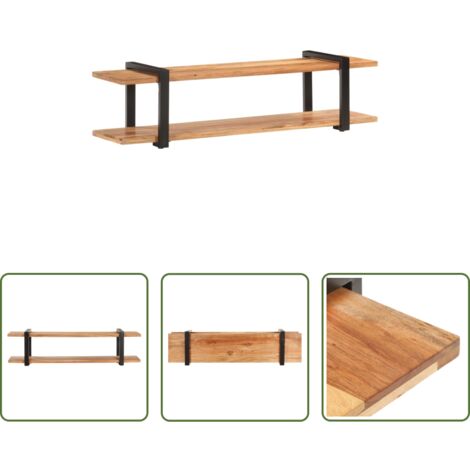 vidaXL Mueble industrial -  Mueble para TV madera maciza de acacia 160x40x40 cm